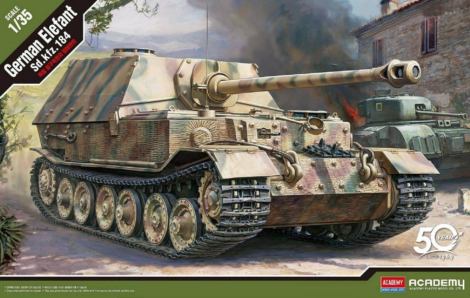 Academy 13537 German Elefant Sd.Kfz.184 Tank Plastic Hobby Model Kit
