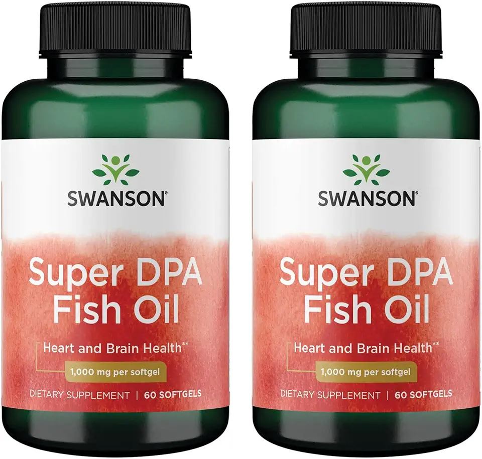 Swanson Super Dpa Fish Oil 1,000 mg 60 Sgels 2 Pack - Kansas Nuitrition - HNZSDS