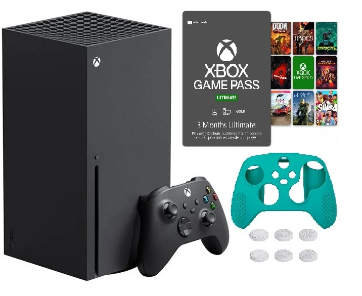 2022 Newest Xbox -Series -X- Gaming Console System- 1TB SSD Black X Version with Disc Drive W/ Xbox Game Pass 3 Month Ultimate Membership | Silicone