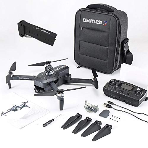 Drone X Pro LIMITLESS 4S Camera Drone for Adults - GPS 4K UHD Drones with Obstacle Avoidance - 3-Axis Gimbal - Auto Return and Follow Mode