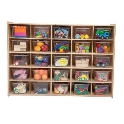 Contender 25 Compartment Cubby Assembly: Unassembled, Bin Color: Clear, Bins Included: Yes