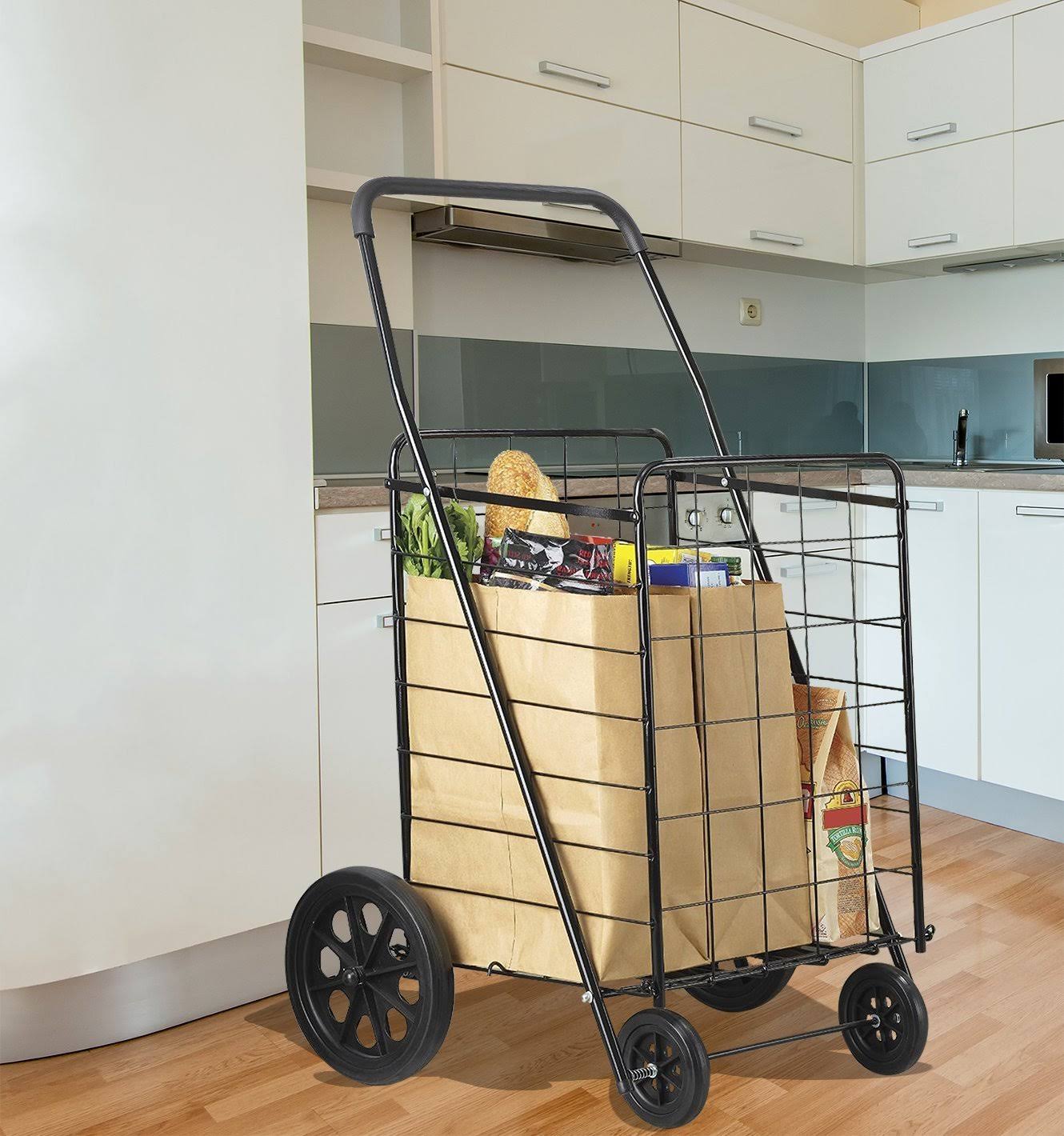 Extra Large Heavy Duty Folding Shopping Grocery Storage Cart Jumbo Size