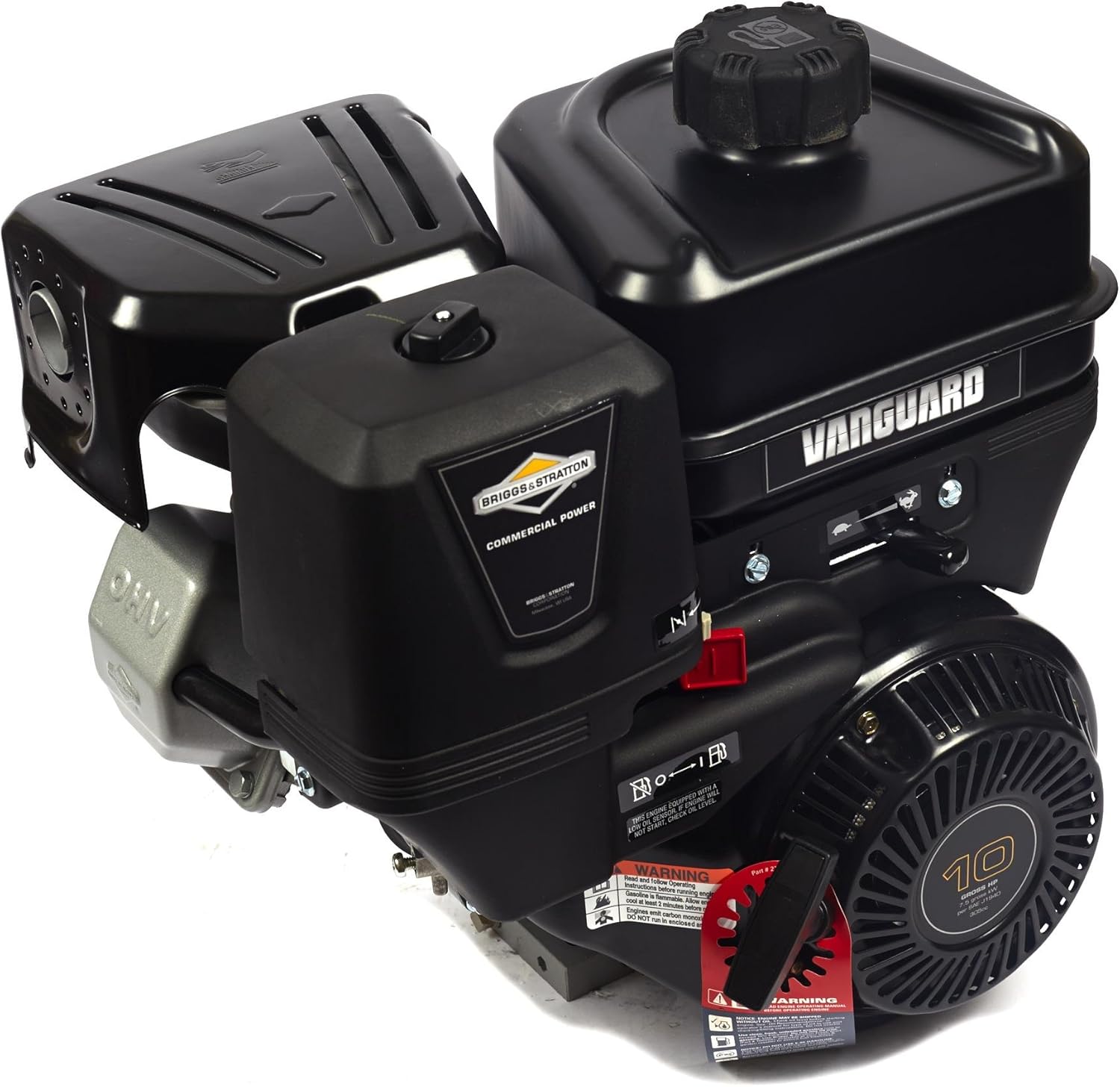 Briggs & Stratton 19L232-0036-F1 305cc 10.0 Gross HP Vanguard Engine with a 1-Inch Diameter by 2-29/32-Inch Crankshaft Tapped 3/8-24-Inch