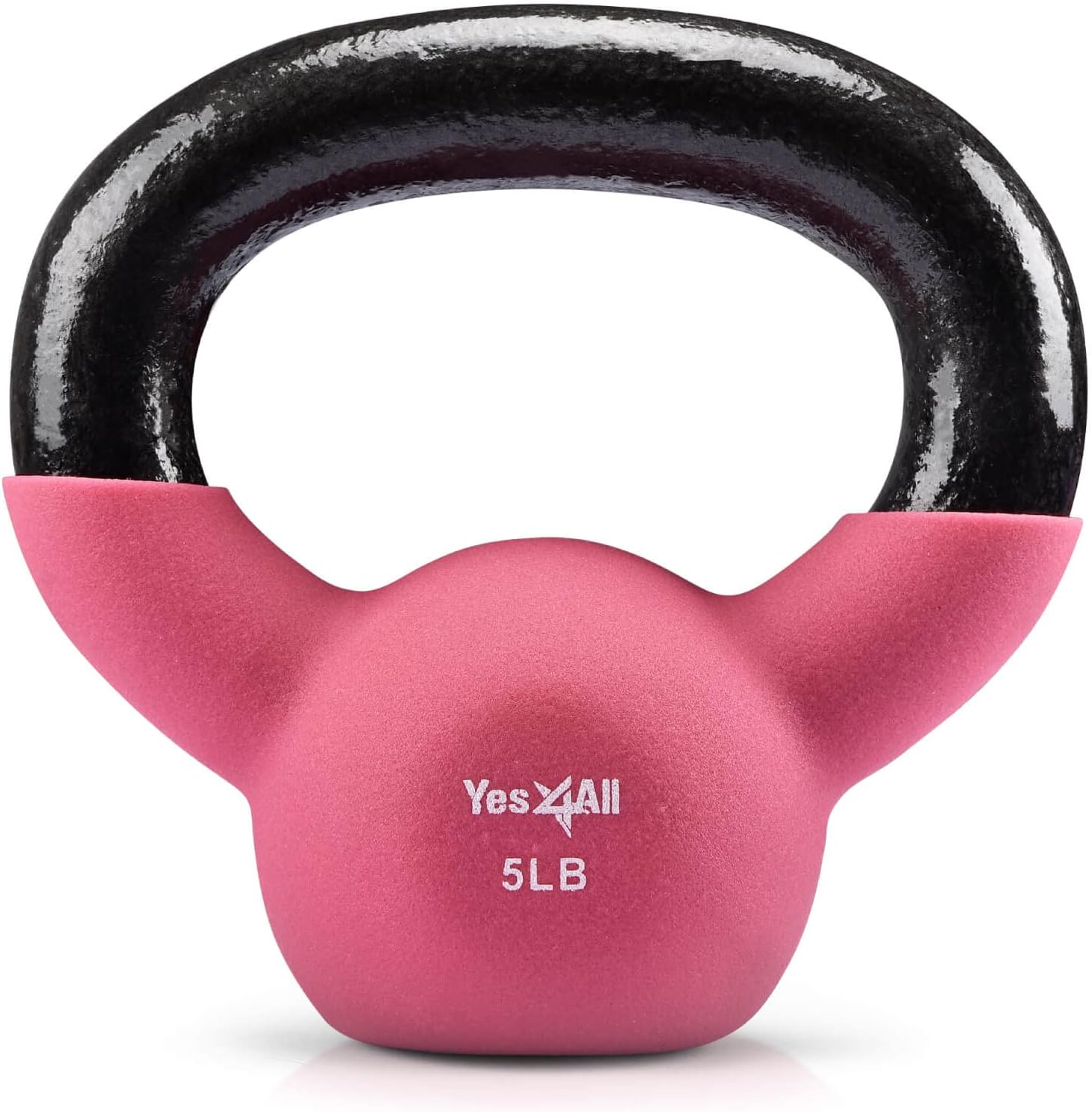 Yes4All Neoprene Coated Kettlebell Weights, Strength Training Kettlebells for Weightlifting, Conditioning, Strength & Core Training Pack of 2