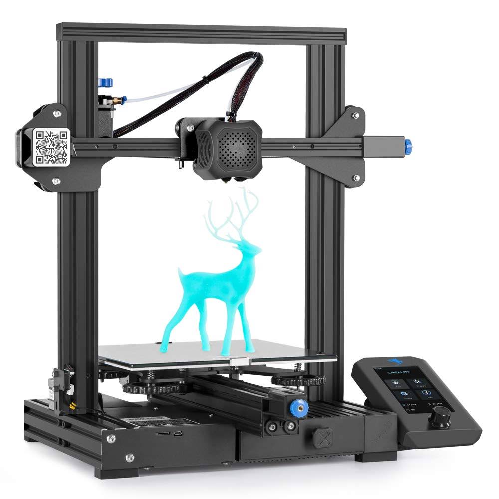Official Creality Ender 3 V2 Upgraded 3D Printer Integrated Structure Design with Carborundum Glass Platform Silent Motherboard and Branded Power