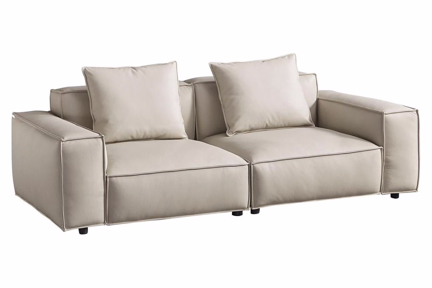 Modern Light Gray Full Leather Sofa American Eagle EK8008-LG