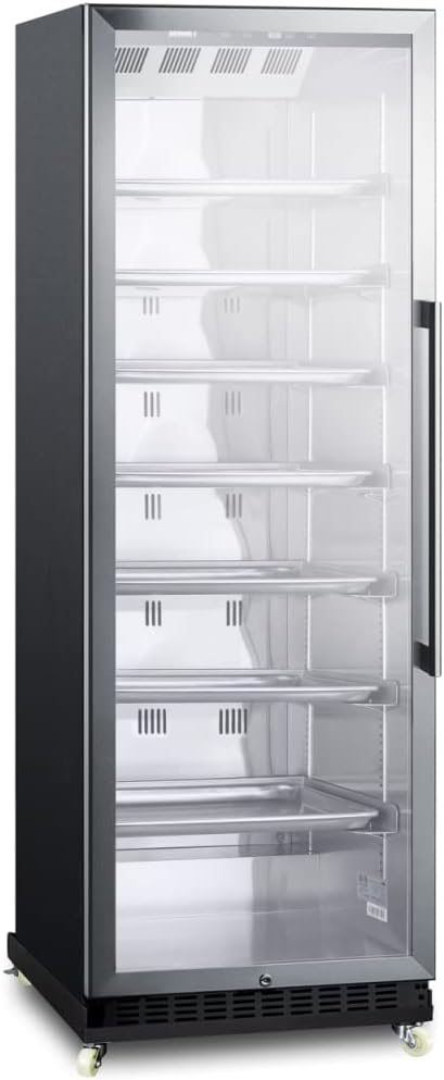 Summit Appliance SCR1401LHRI Full-Size Commercial Beverage Merchandiser with Self-Closing Glass Door, Left Hand Door Swing