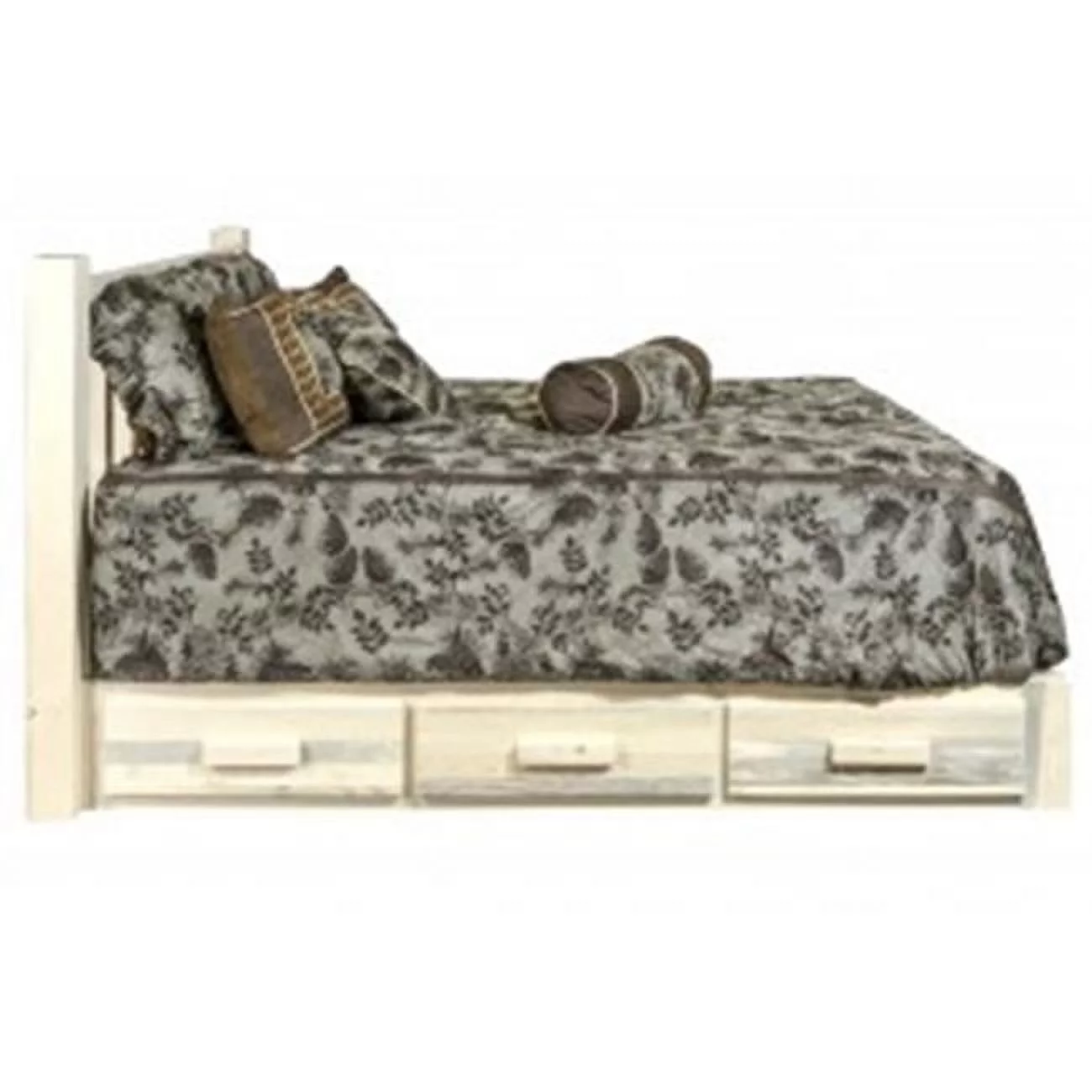Montana Woodworks  Homestead Collection Full Platform Bed with Storage - Clear Lacquer Finish