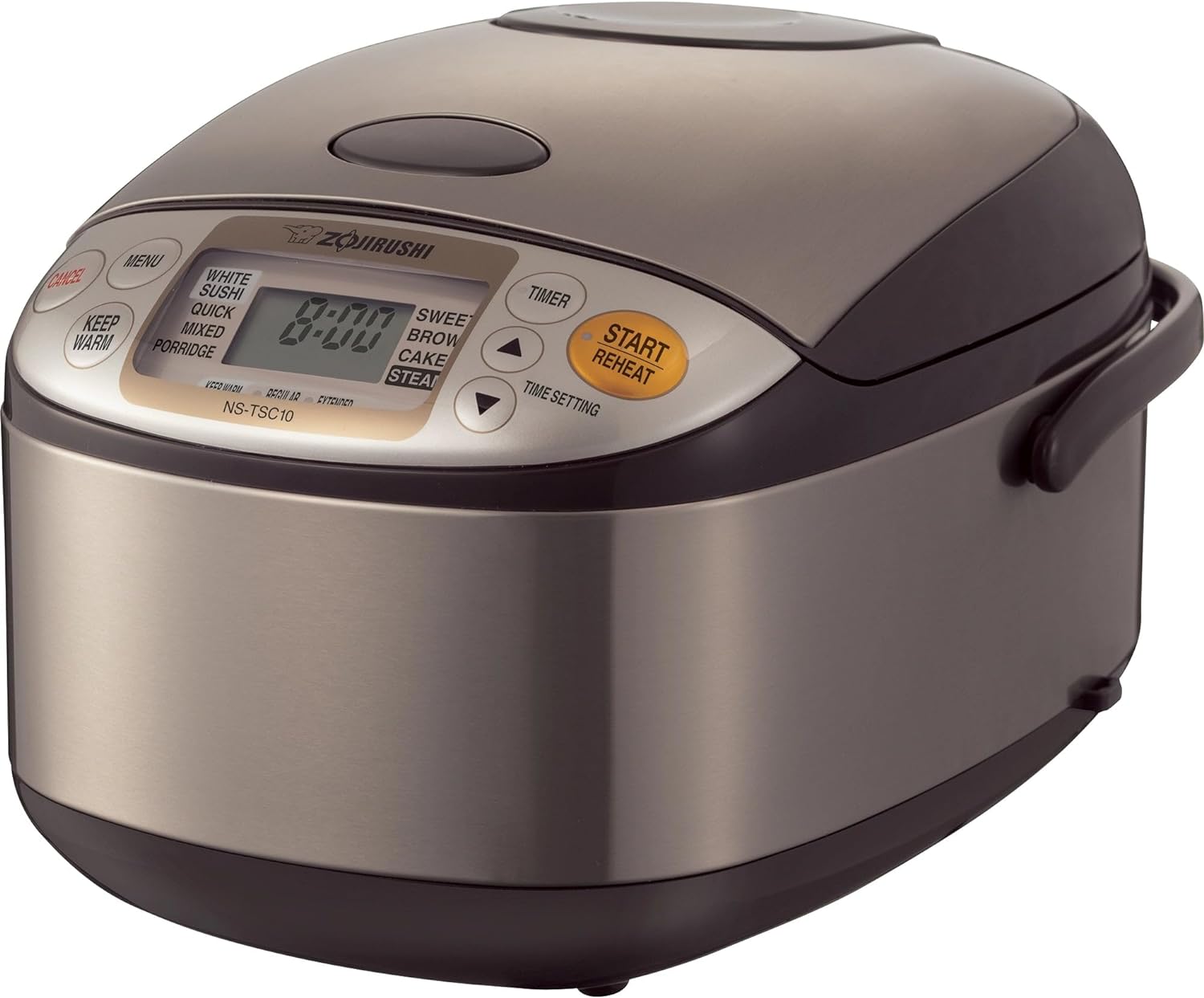 Zojirushi NS-TSC10 Micom Rice Cooker and Warmer 5.5 Cup Stainless/Brown - Smart Home Appliances