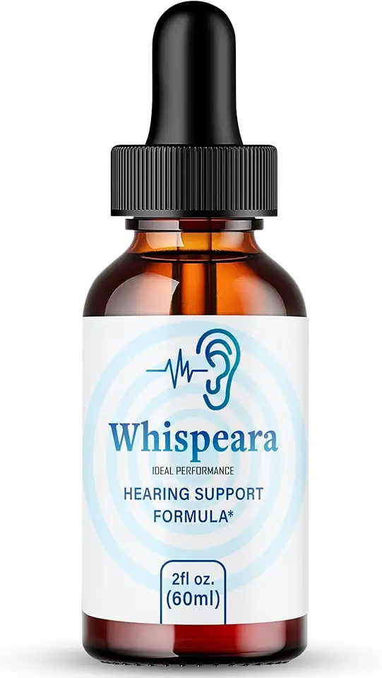 Whispeara Tinnitus Relief for Ringing Ears Drops, Ring Clear Tinnitus Liquid Drops, Maximum Strength, Advanced Formula Hearing Supplement
