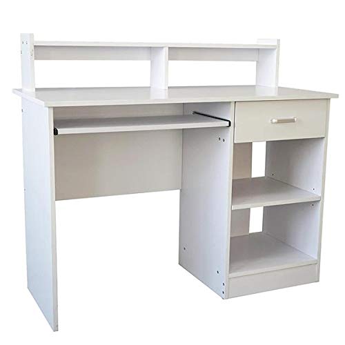 Home Office Computer Desk, Study Computer Desk Home Office Writing Small Desk, Modern Simple Style PC Table, Black Wood Frame (Black5)