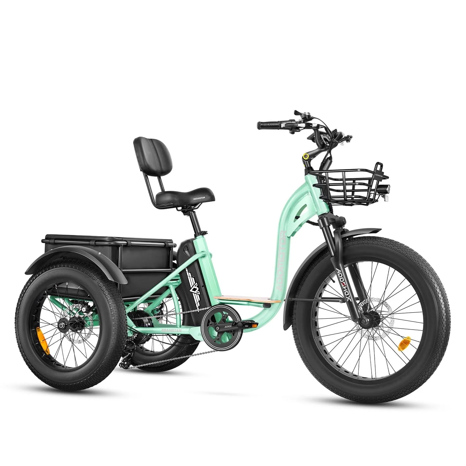 Addmotor Electric Trike, 750W 85 MI Electric Tricycle for Adults M-340 3 Wheel Electric Bicycle, 48V 20Ah Removable Battery
