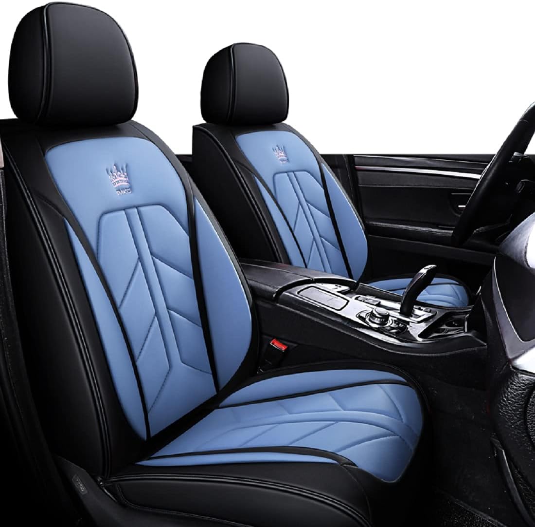 RED-SHYN R-001 Comfortable Leatherette Car Seat Covers for 5-SEAT Cars,Universal Fit Full Set Car Seat Proteror (Black-Red)