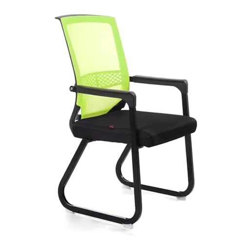 Office Chair, Quality Guest Chair with Integrated Welded sled Base, Mesh Office Chair Without Wheels with armrests