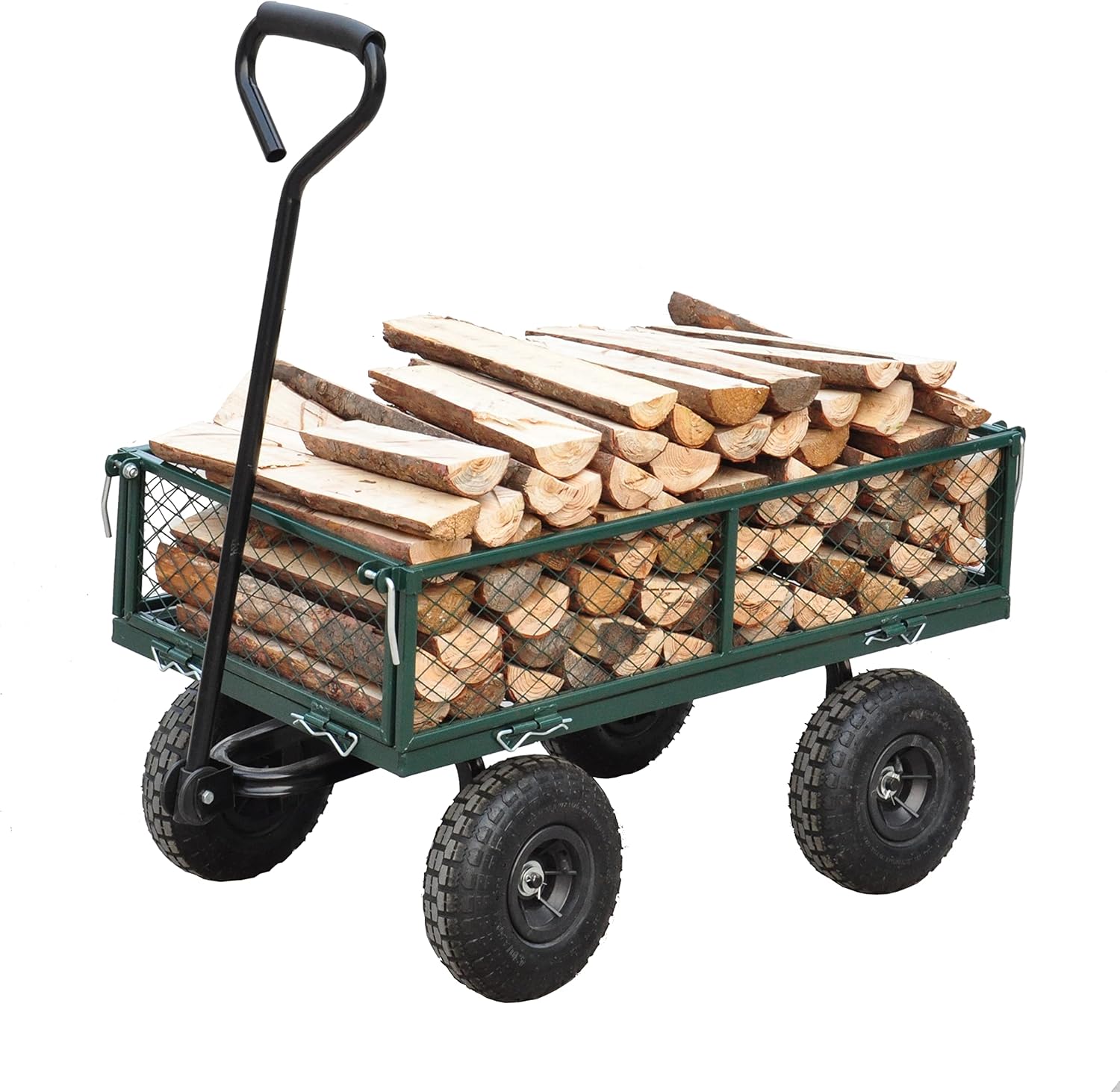 Garden Carts Wagon Cart Trucks Foldable Utility Wagon Heavy-Duty Steel Garden Cart Make it Easier to Transport firewood 550 Pound Capacity