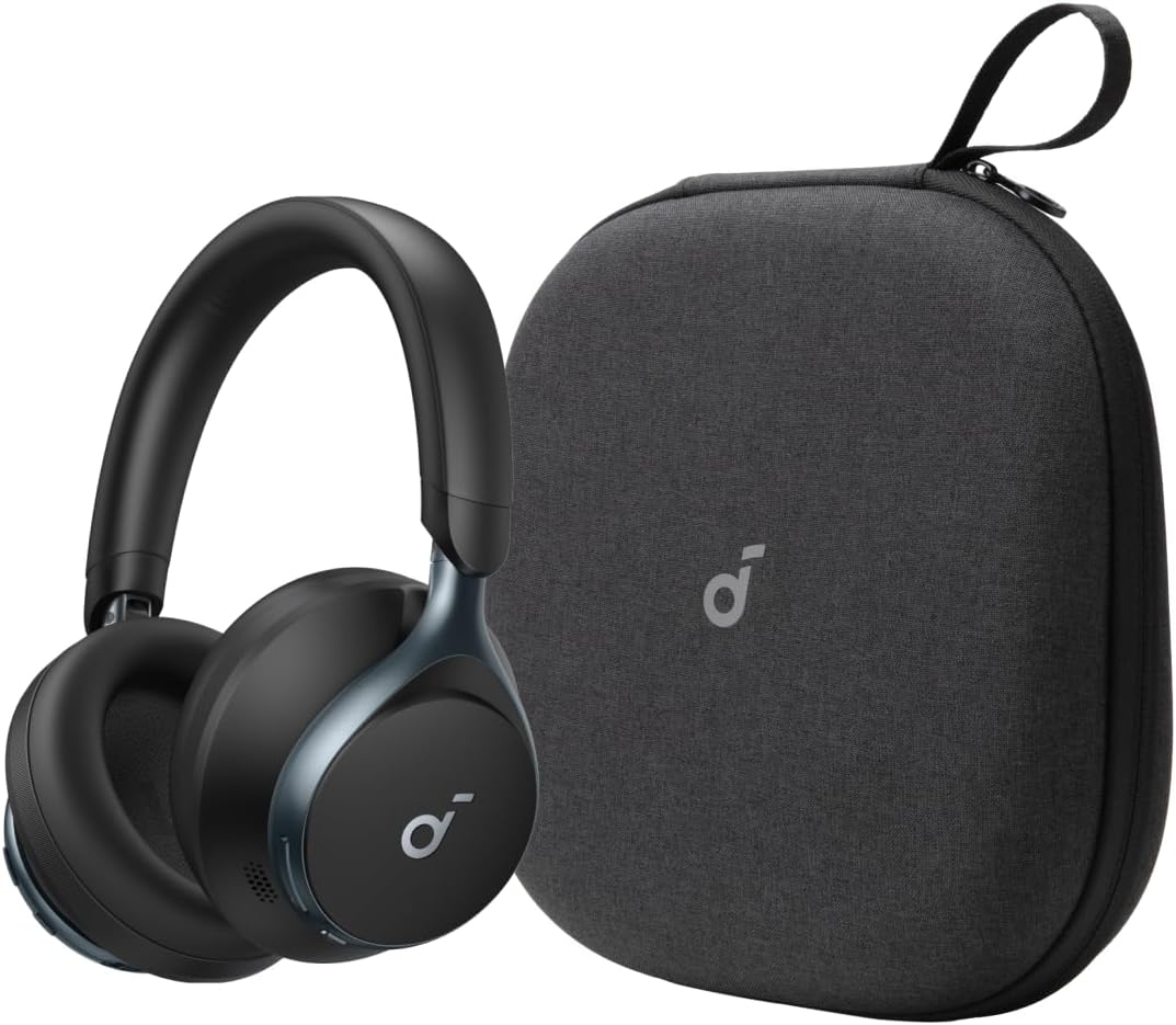 Soundcore by Anker Space One Active Noise Cancelling Headphones, with Headphones Case, 2X Stronger Voice Reduction, 40H ANC Playtime, App Control