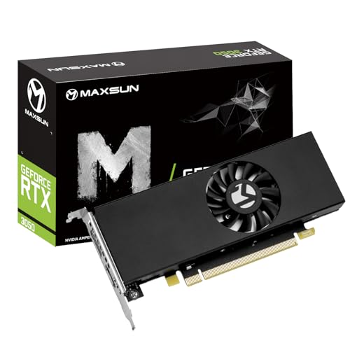 maxsun GeForce RTX 3050 6GB Graphics Cards GDDR6 Video Graphics Card GPU for Gaming PC Mini Small Form Factor SSF Slim Low Profile Design PCI Express