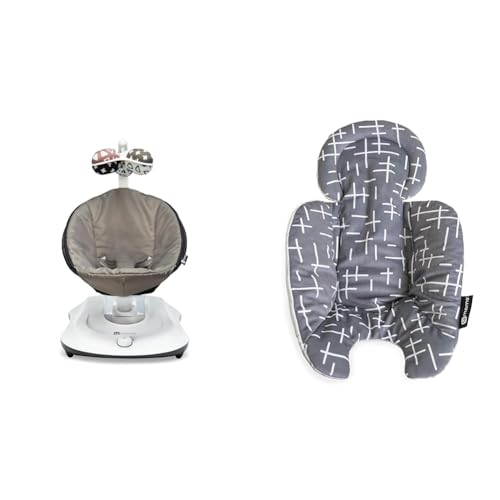 4moms RockaRoo Baby Rocker with Front to Back Gliding Motion, Graphite