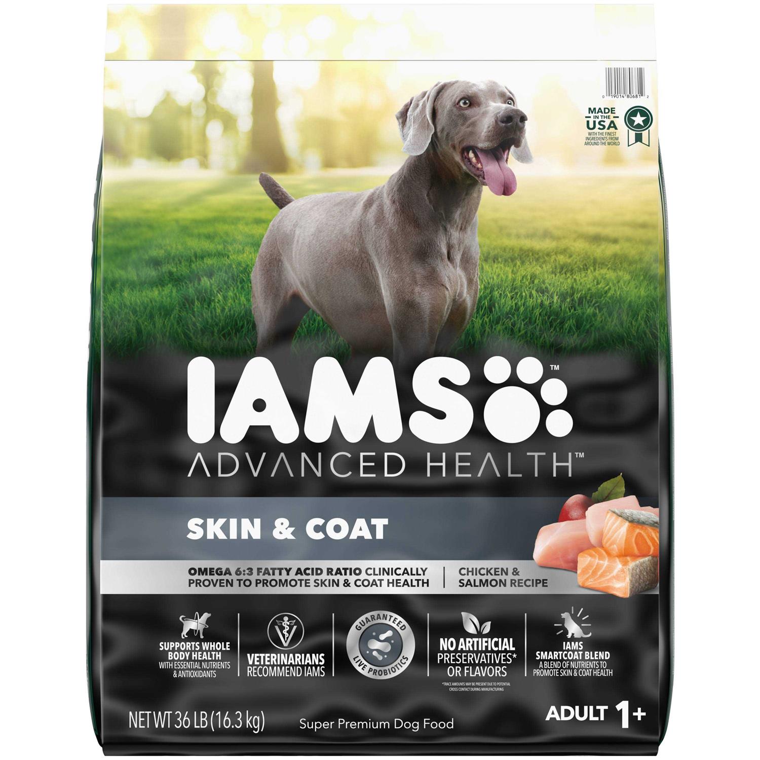 IAMS Advanced Health Skin &amp; Coat Chicken and Salmon Recipe Dry Dog Food - Pet Supplies online store