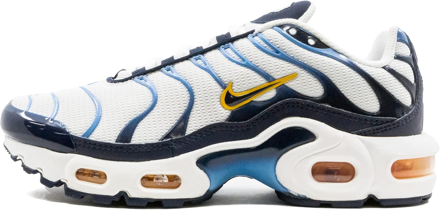 Nike Youth Air Max Plus CD0609 100 - Size 5Y White/Midnight Navy