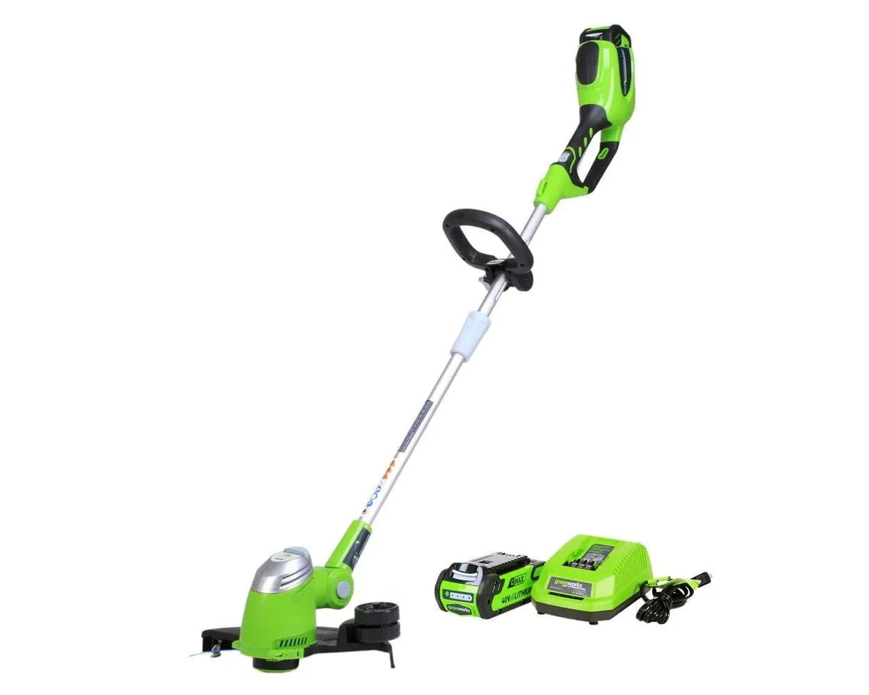 Greenworks 40V 13 Cordless String Trimmer/Edger with 2.0 Ah Battery & Charger 21302