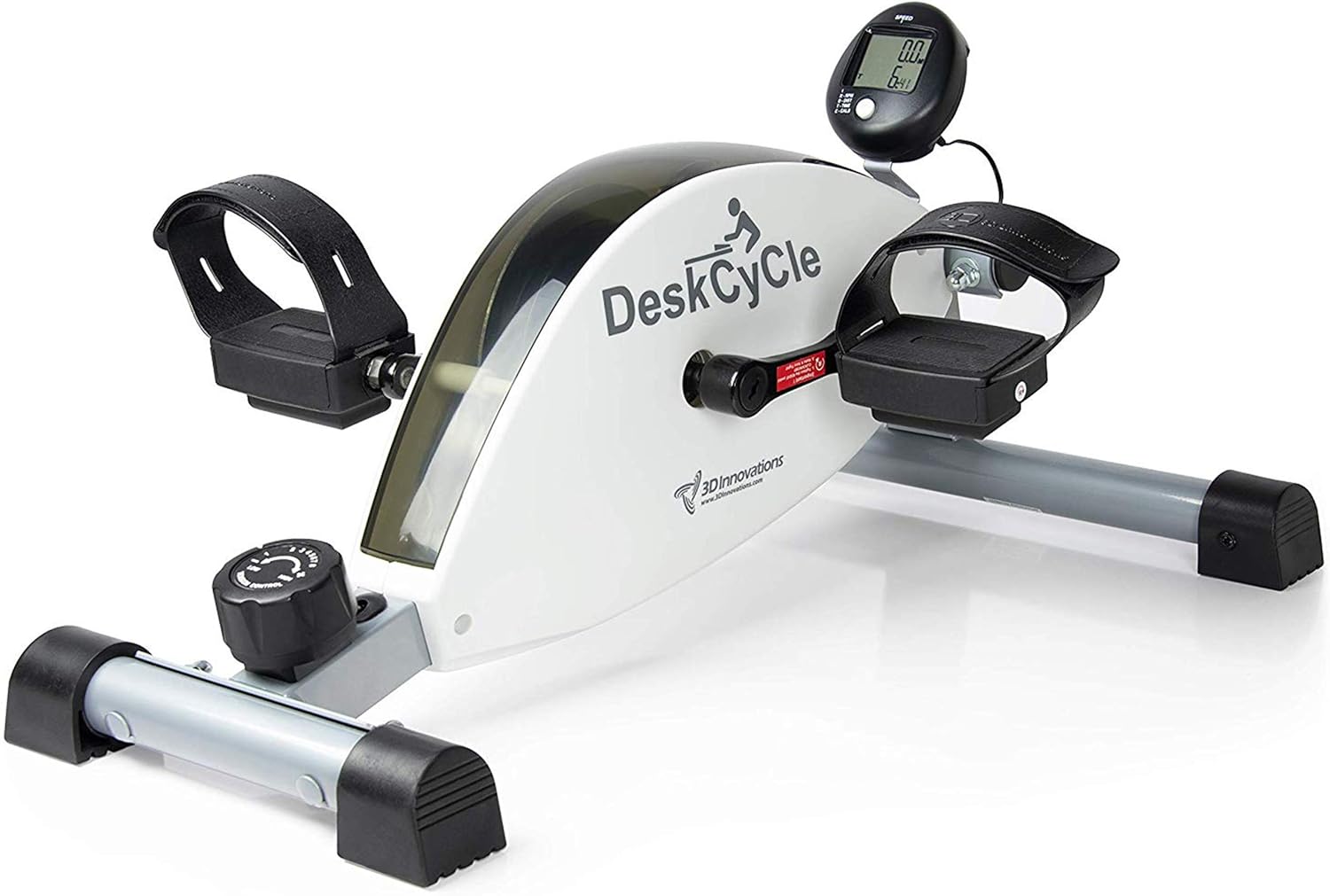 DeskCycle Under Desk Bike Pedal Exerciser - Portable Foot Exercise Cycle for Sitting with LCD Display - Mini Stationary Peddler for Adults & Seniors