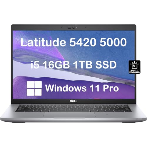 Dell Latitude 5420 Business Laptop (14" FHD Display, Intel Core i5-1135G7, 16GB RAM, 1TB SSD) Backlit, Webcam, Ethernet Port, Wi-Fi, Thunderbolt 4