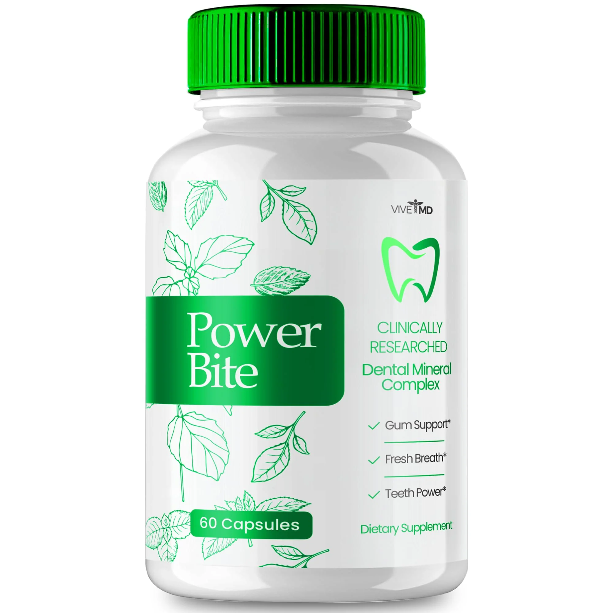 Power Bite Dental Supplement - PowerBite Dental Advanced Formula - Power Bite Dental Mineral Complex for Healthy Gums and Teeth