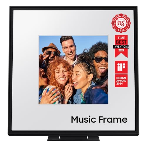 Samsung LS60D Music Frame Smart Speaker with Dolby Atmos Audio, Q-Symphony, Customizable Design, Wide Range Sound