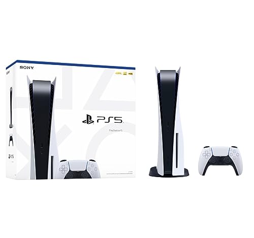 Sony Playstation 5 Disc Edition 825GB Gaming Console + 1 Wireless Dual Charger Dock Controller for PS5 (Renewed)