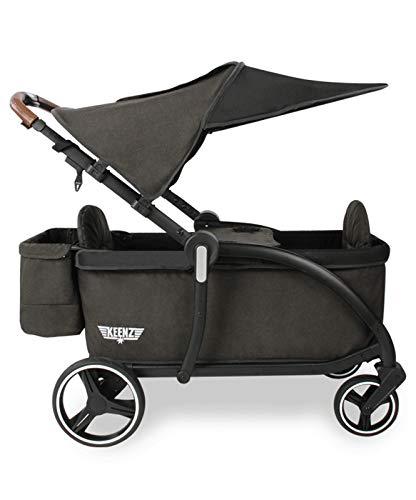 Keenz Class Stroller Wagon with Ergonomic Seats and 5-Point Safety Harnesses – Luxury Stroller Wagon for 2 – Lightweight Baby