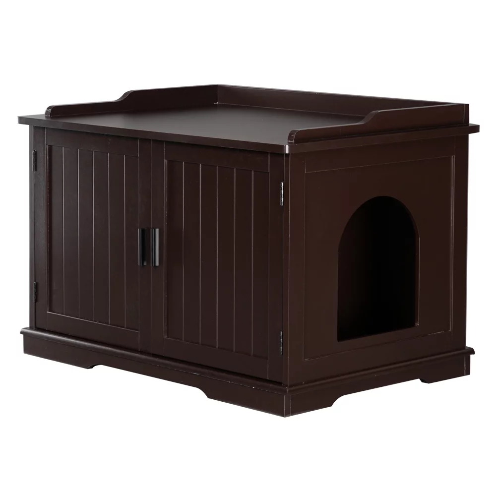 Kmowoo Cat Litter Box Enclosure, Indoor Pet Crate-Hidden Cat Washroom with Vent Holes - Curated Treasures Market