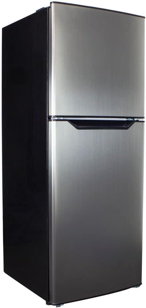 Danby DFF070B1BSLDB-6 7.0 Cu.Ft. Mid-Size Refrigerator, Frost-Free Apartment Fridge with Top Freezer, E-Star Rated, 7, Black Stainless Look