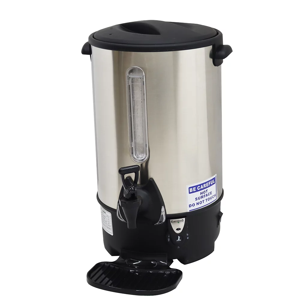Techtongda 9.7L Hot Coffee Dispenser Water Boiler Office Home Stainless Steel Heater Kettle Silver