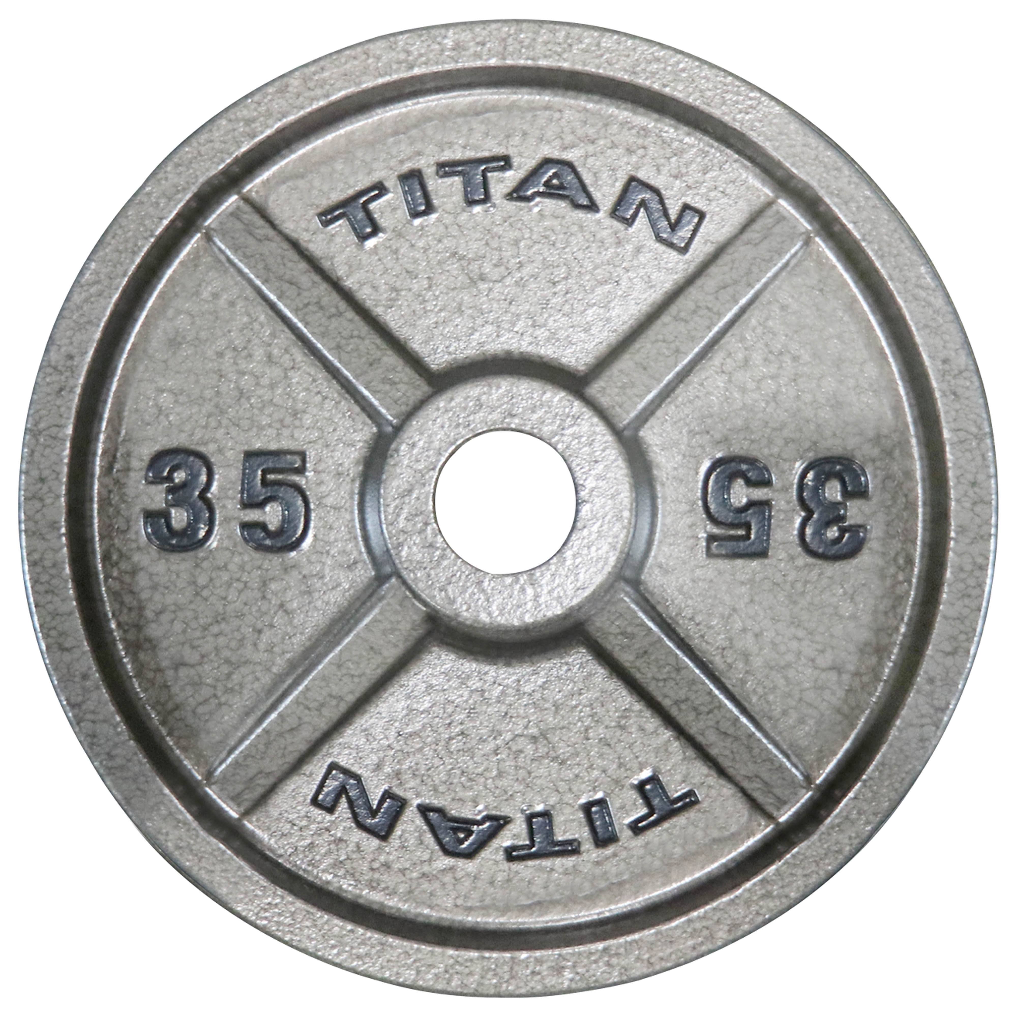 Titan Fitness Cast Iron Olympic Weight Plates | 35 lb Single
