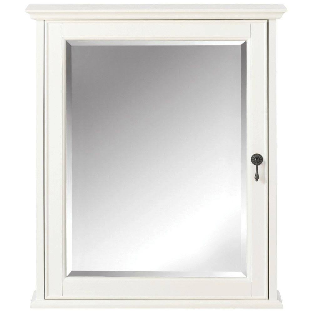 Home Decorators Collection Newport 24 in. W x 28 in. H Framed Bathroom Cabinet in Ivory