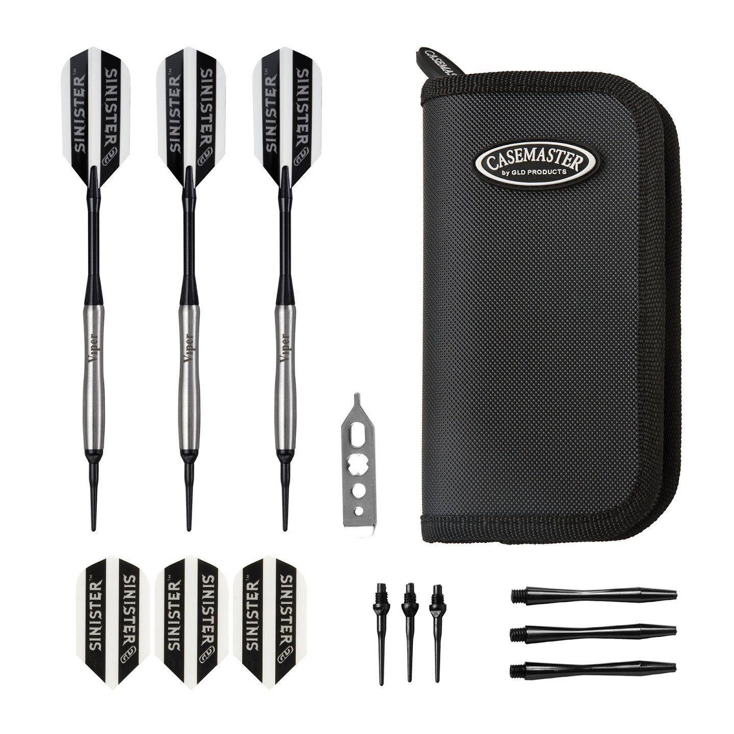 Viper Sinister Soft Tip Darts u0026 Casemaster Deluxe Black Dart Case