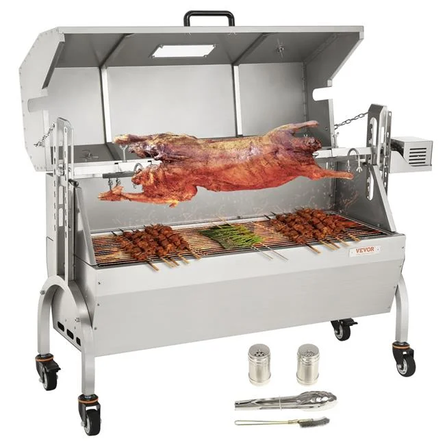 VEVOR Roaster Spit Rotisserie BBQ Grill Pig Lamb Chicken Roaster 50W 132LBS - Curated Treasures Market