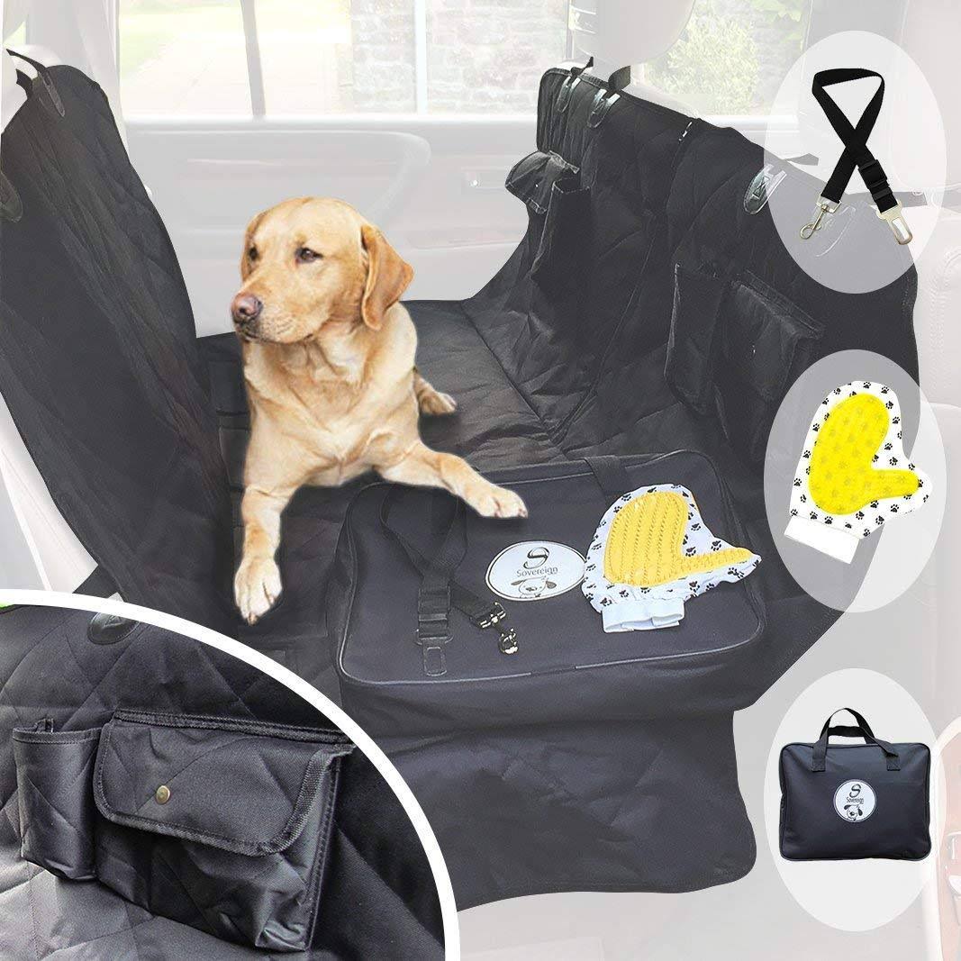 Pet Car Seat Cover for Dogs - Heavy Duty Luxury Rear Seat Hammock Protector - Wa