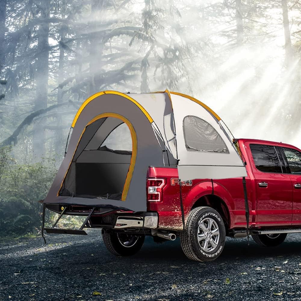 Pickup Truck Tent, Waterproof Double-Layer PU2000mm for 2 Persons, Portable Truck Bed Tent, 5.5'-5.8' Camping Preferred