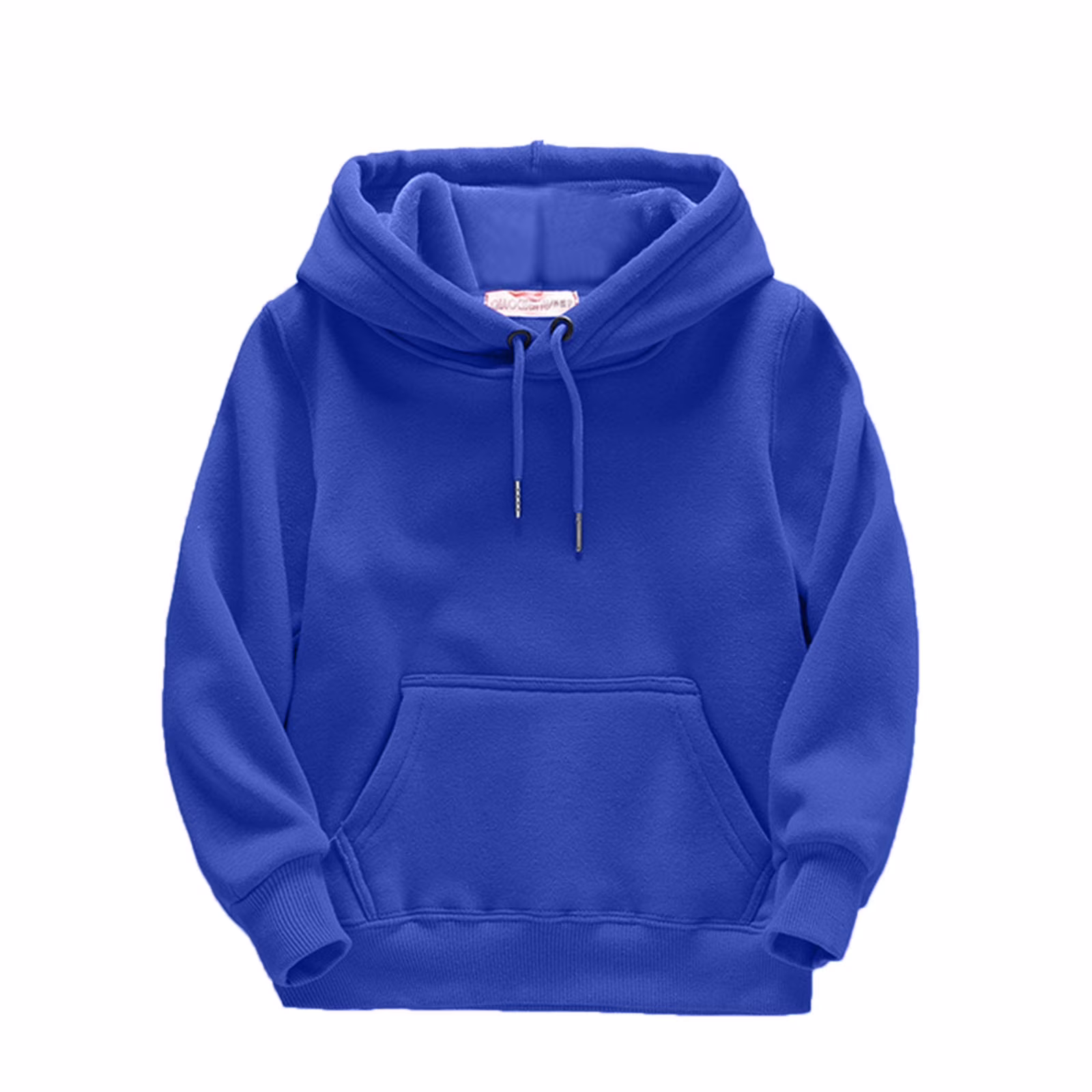 Boys Hoodies Winter Drawstring Hooded Soild Color Print Girls Sweatshirts Kids Pullover with Pockets(110 3-4 Years,Blue)