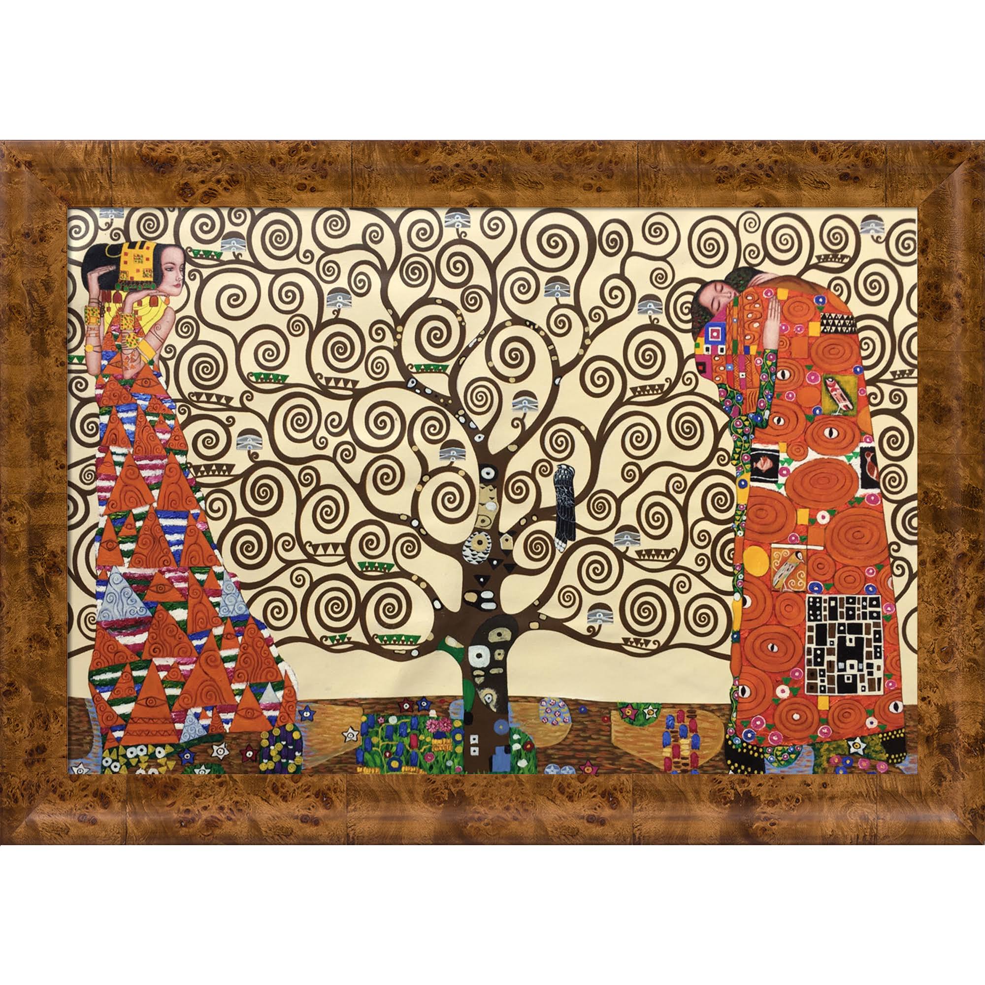 La Pastiche Gustav Klimt &The Tree of Life, Stoclet Frieze, 1909& Hand Painted Oil Reproduction