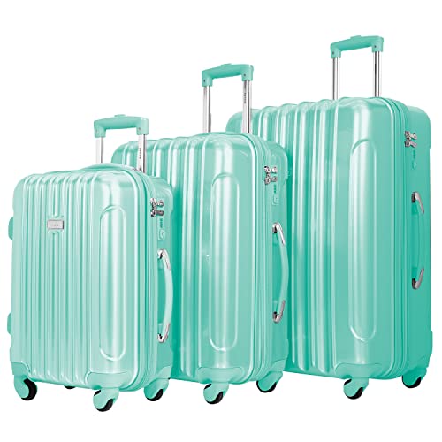 kensie Women's Alma Hardside Spinner Luggage, Black, Carry-On 20-Inch