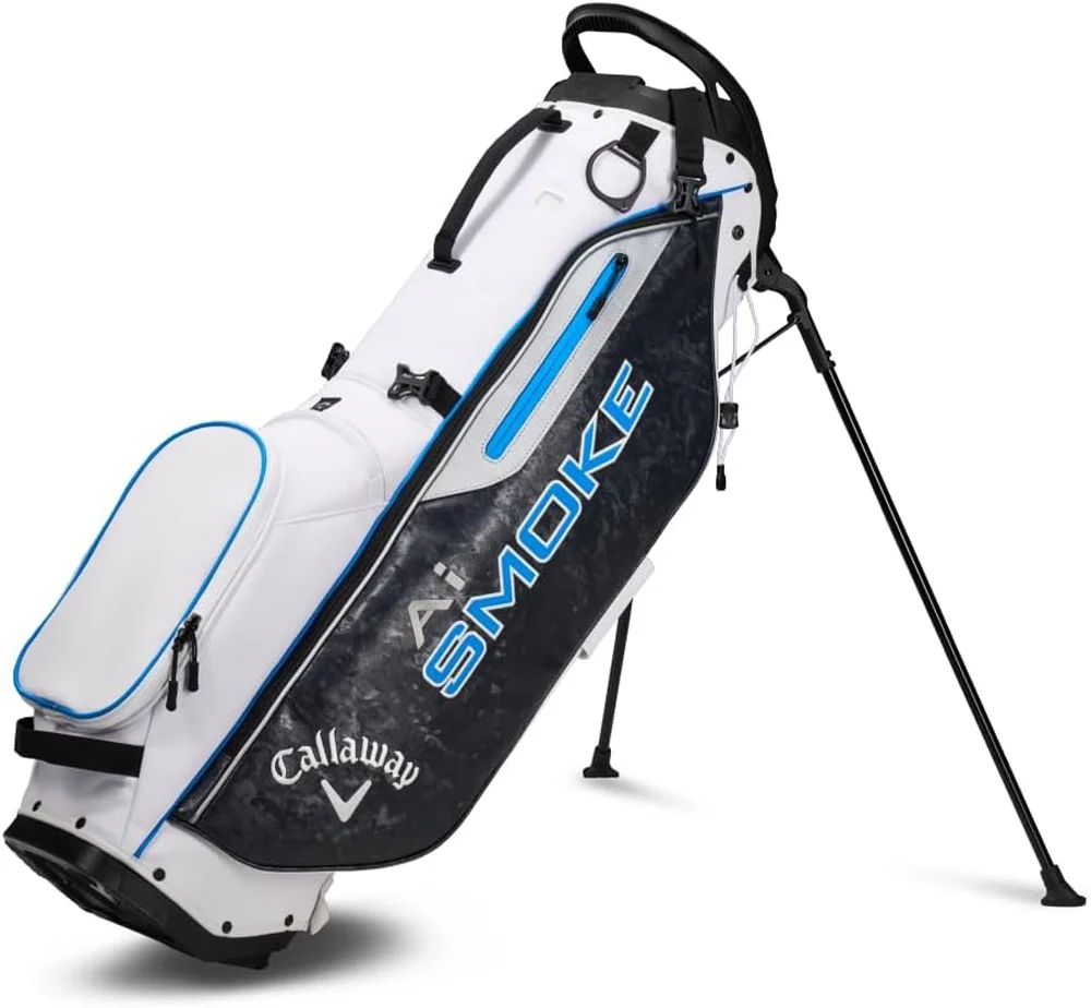 NEW 2024 Callaway Golf Staff AI Smoke White/Blue/Black Carry/Stand Golf Bag - Curated Treasures Market