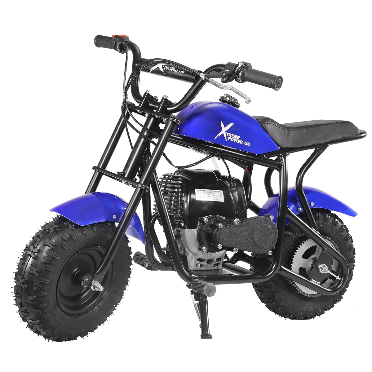 XtremepowerUS 40CC Trail Off-Road Dirt Bike 4-Stroke Gas-Powered Motorcycle Pocket Bike Ride-On Kids Mini Bike, Blue - Radiant Selections