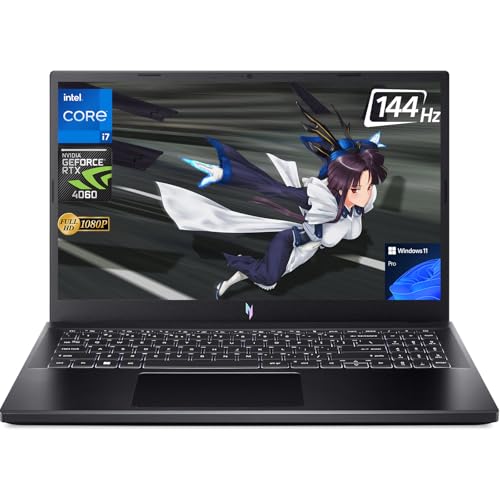 acer 2024 Newest Nitro V Gaming Laptop, 15.6" FHD 144Hz Display, i7-13620H(10 cores), RTX 4060, 16GB DDR5, 1TB SSD, Wifi 6, Backlit Keyboard