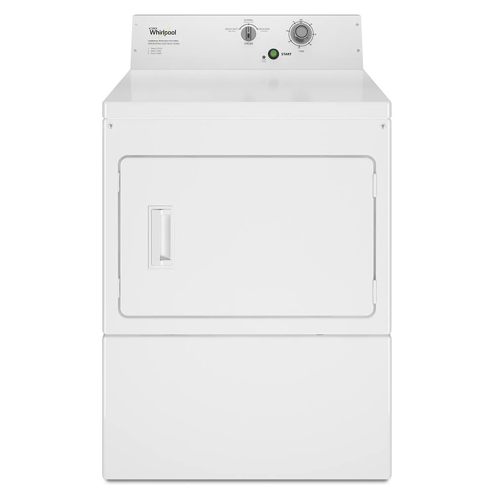 Whirlpool Commercial Electric Super-Capacity Dryer, Non-coin CEM2795JQ - White
