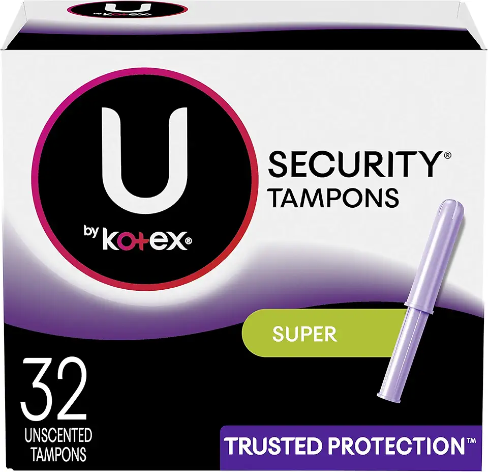 U by Kotex Security Tampons, Super Absorbency, Unscented, 32 Count - Kansas Nuitrition - HNZSDS