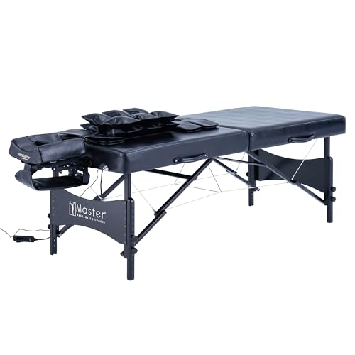 Master Massage 30” Monaco Airwave Full Body Stretching Portable Massage Table with Airbags 3D Lumbar Traction for Professional & Home Use