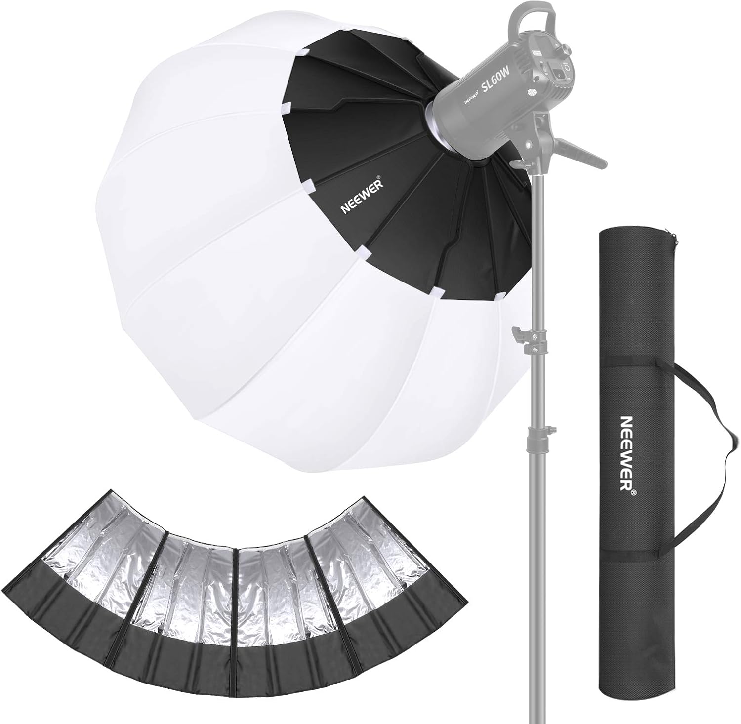 Neewer 34 inches/85cm Lantern Softbox Soft Light Diffuser with Skirt, Compatible with Neewer CB60 CB100 CB150, Aputure 300D II 120D